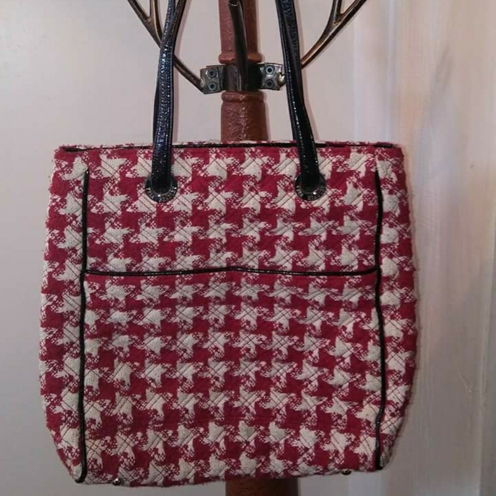 Vera Bradley Large Handbag Purse Red&White